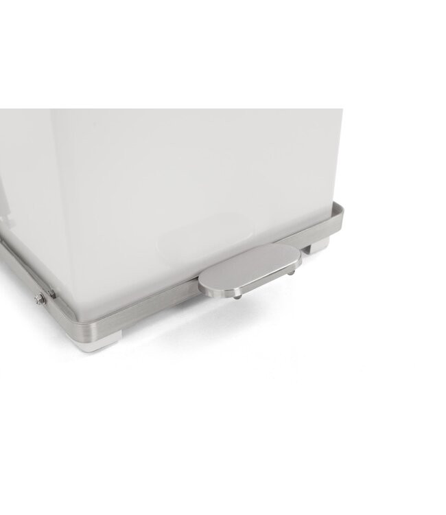 Industriële pedaalemmer - 45 Liter - Wit staal of Mat RVS