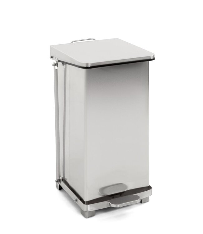 Industriële pedaalemmer - 45 Liter - Wit staal of Mat RVS