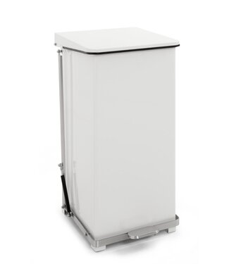 Industriële pedaalemmer - 90 Liter - Wit staal of Mat RVS