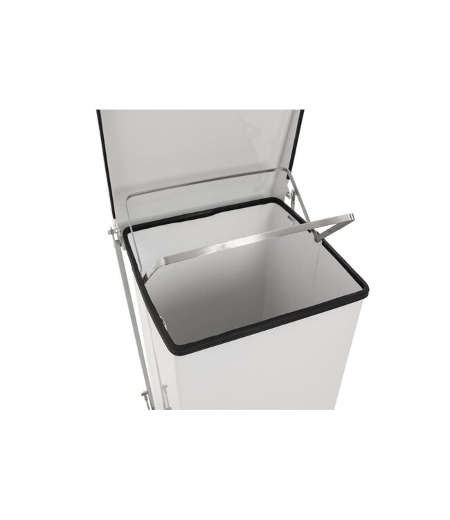 Industriële pedaalemmer - 90 Liter - Wit staal of Mat RVS