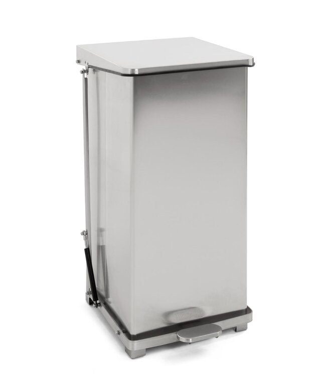 Industriële pedaalemmer - 90 Liter - Wit staal of Mat RVS