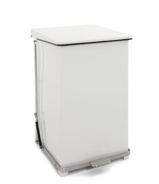 Industriële pedaalemmer - 152 Liter - Wit staal of Mat RVS