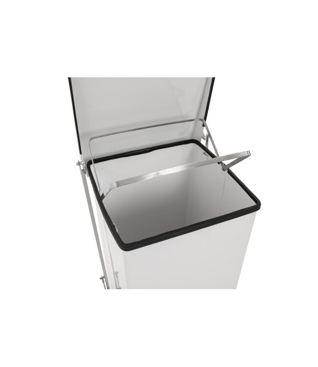 Industriële pedaalemmer - 152 Liter - Wit staal of Mat RVS