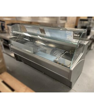 Docriluc Showroom model: Koeltoonbank VE-9 | Vlees- en zuivel producten | Gebogen glas | (B)202,5x(D)94x(H)91/123,5cm