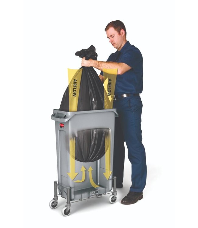 Slim Jim Afvalbak met ventilatiekanalen - 87L - 8 Kleuren