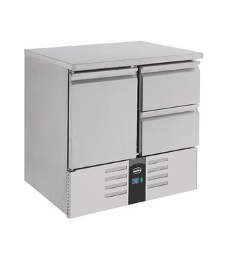 Combisteel Koelwerkbank Compact Line | 1 Deur en 2 lades | (H)87,5x(B)90x(D)70cm