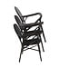 Terrasstoel Tango | Stapelbaar | Textiel | Wengé-Zwart Mesh