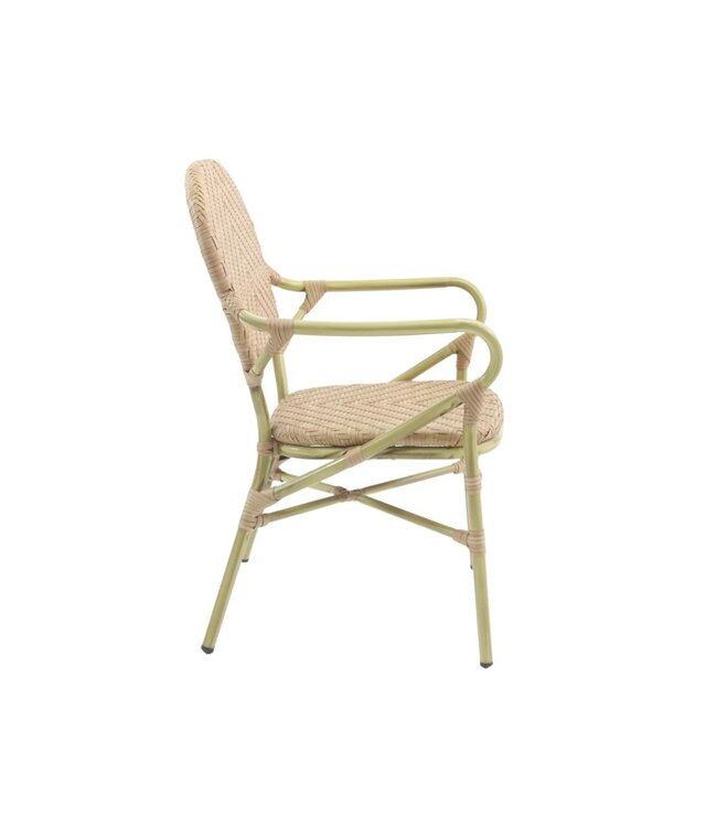 Terrasstoel Tango | Stapelbaar | Rotan | Bamboo-Natural