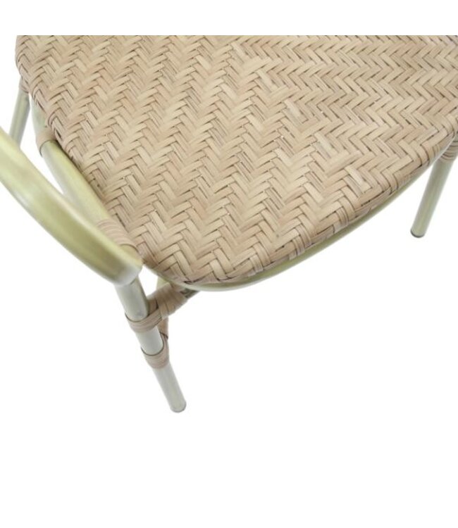 Terrasstoel Tango | Stapelbaar | Rotan | Bamboo-Natural