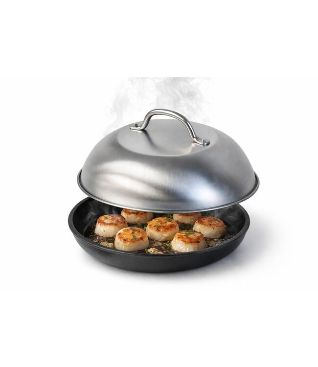 Smeltdeksel / Grilldeksel RVS - 22,5x10cm