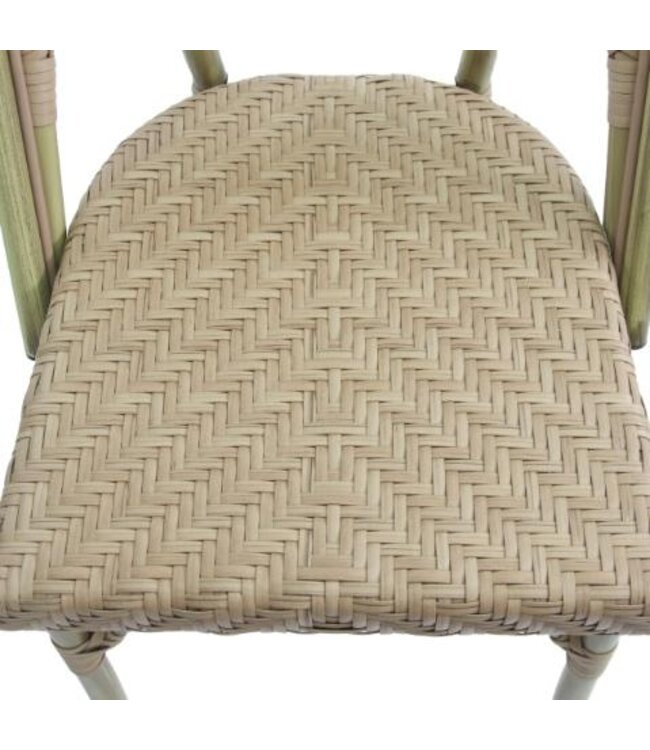 Terrasstoel Paris | Stapelbaar | Rotan | Bamboo-Natural
