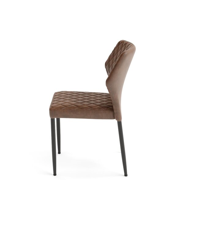 Stoel Louis | Stapelbaar | Kunstleder | Cognac
