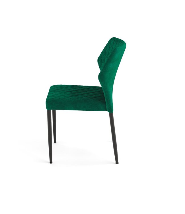 Stoel Louis | Stapelbaar | Velours | Groen