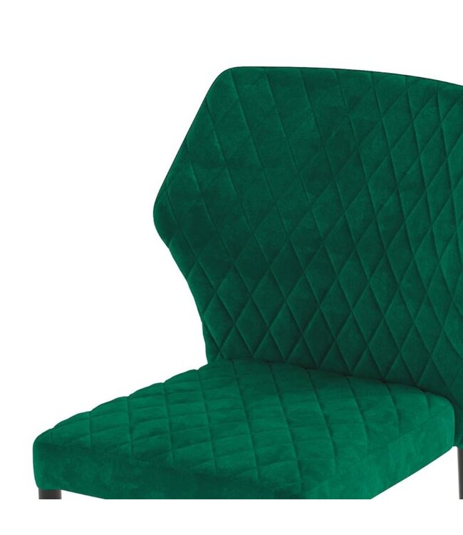 Stoel Louis | Stapelbaar | Velours | Groen