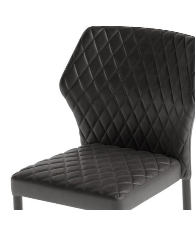 Stoel Louis | Stapelbaar | Kunstleder | Zwart