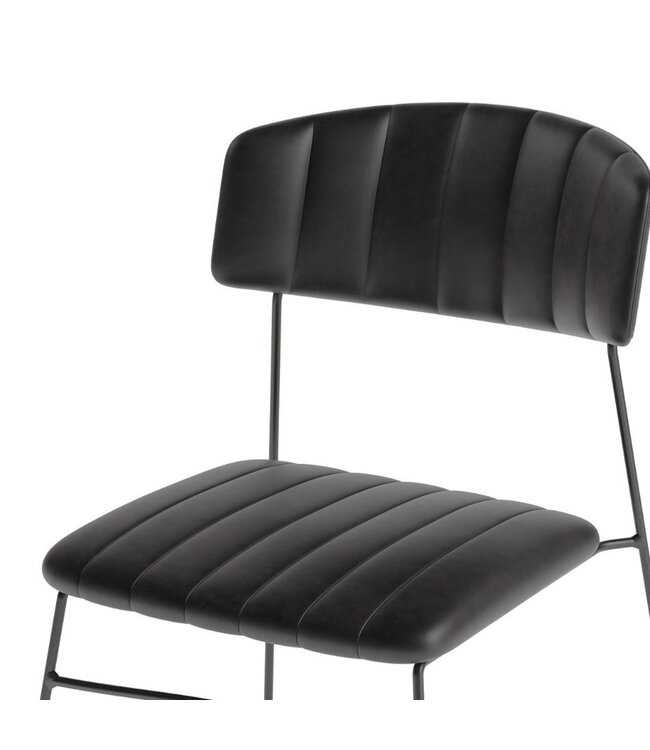 Stoel Mundo | Stapelbaar | Kunstleder | Zwart