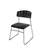 Stoel Mundo | Stapelbaar | Kunstleder | Zwart