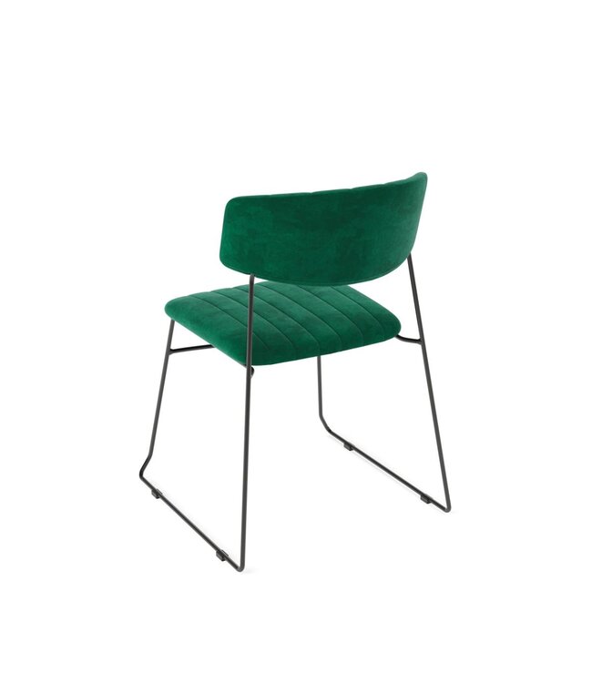 Stoel Mundo | Stapelbaar | Velours | Groen