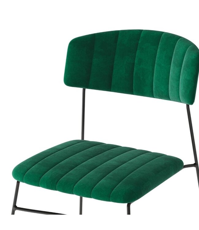 Stoel Mundo | Stapelbaar | Velours | Groen
