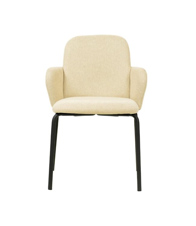 Stoel Paddy | Stapelbaar | Gestoffeerd | Beige