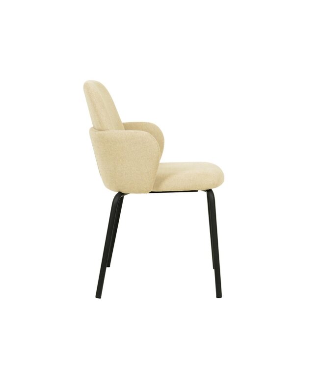 Stoel Paddy | Stapelbaar | Gestoffeerd | Beige