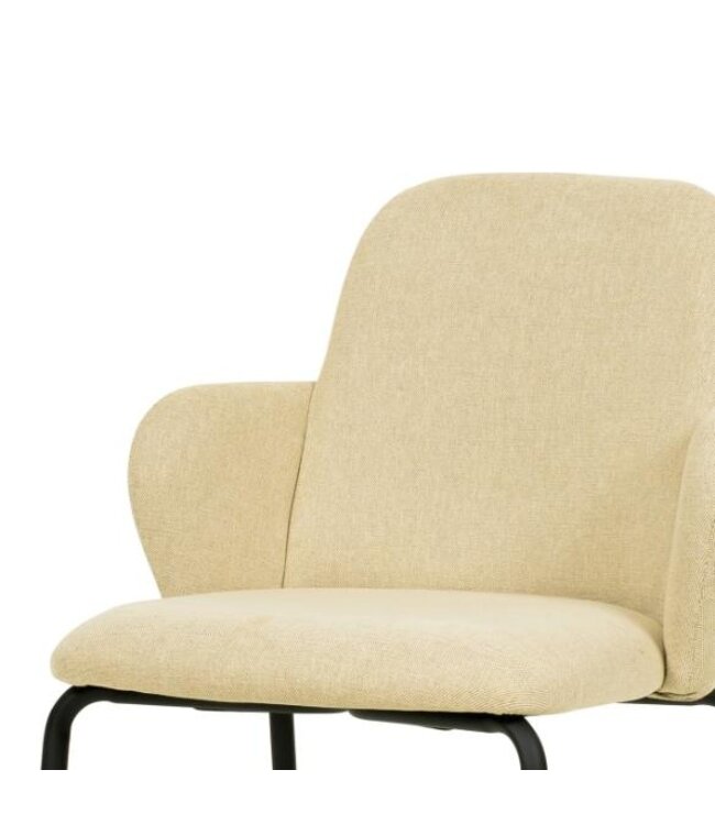 Stoel Paddy | Stapelbaar | Gestoffeerd | Beige