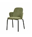Feros Stoel Paddy | Stapelbaar | Gestoffeerd | Groen