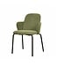 Stoel Paddy | Stapelbaar | Gestoffeerd | Groen