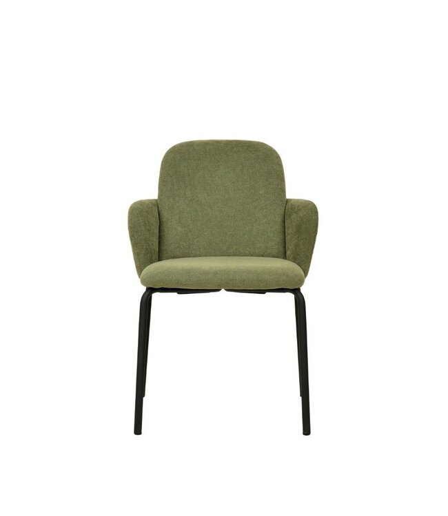 Stoel Paddy | Stapelbaar | Gestoffeerd | Groen