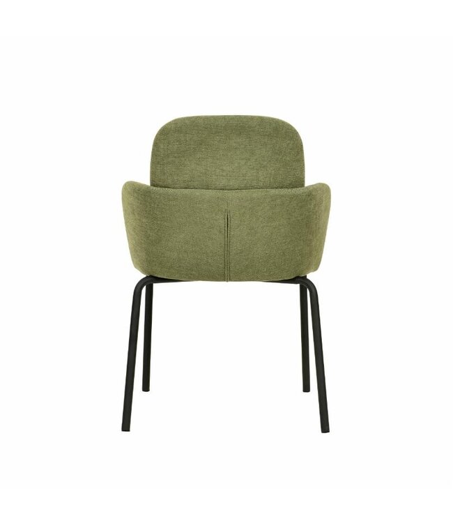 Stoel Paddy | Stapelbaar | Gestoffeerd | Groen