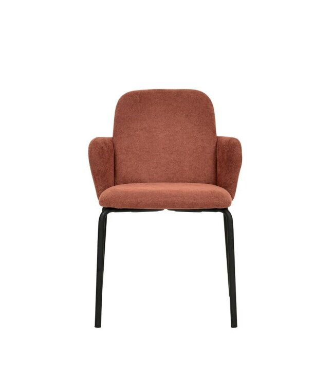 Stoel Paddy | Stapelbaar | Gestoffeerd | Bruin-Rood