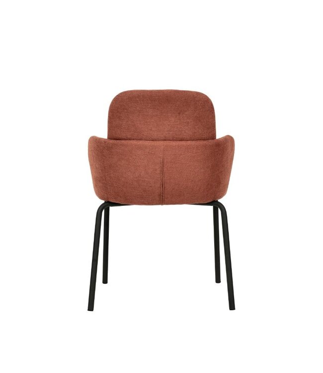 Stoel Paddy | Stapelbaar | Gestoffeerd | Bruin-Rood