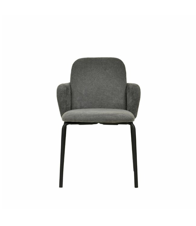 Stoel Paddy | Stapelbaar | Gestoffeerd | Donker grijs