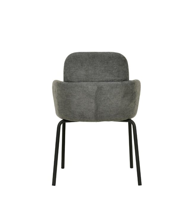 Stoel Paddy | Stapelbaar | Gestoffeerd | Donker grijs