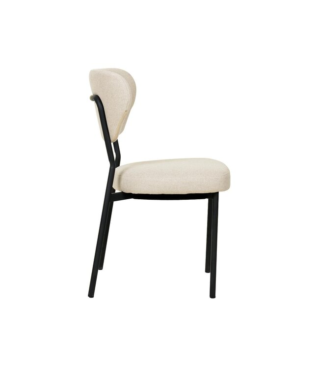 Stoel Duko | Stapelbaar | Gestoffeerd | Beige