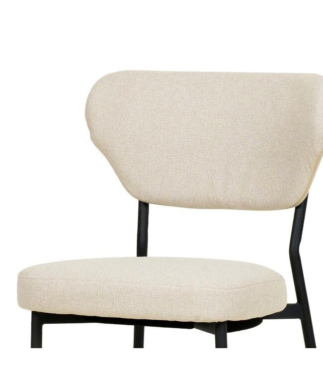 Stoel Duko | Stapelbaar | Gestoffeerd | Beige