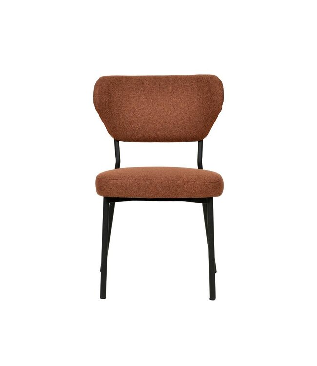 Stoel Duko | Stapelbaar | Gestoffeerd | Bruin