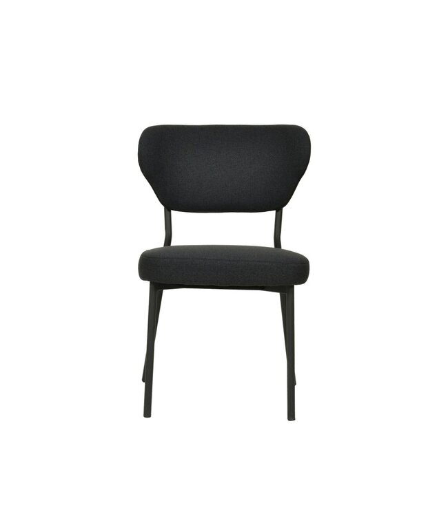 Stoel Duko | Stapelbaar | Gestoffeerd | Zwart
