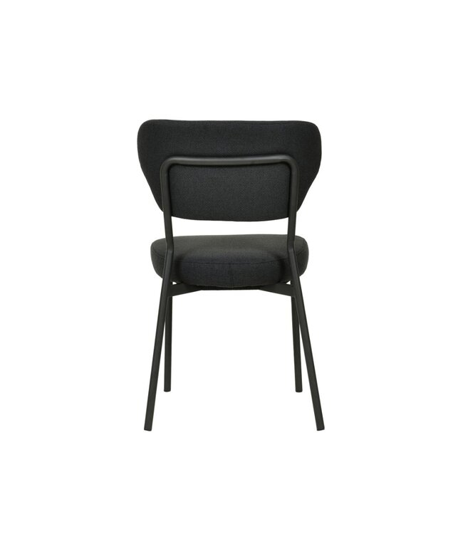 Stoel Duko | Stapelbaar | Gestoffeerd | Zwart