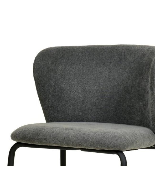 Stoel Break | Stapelbaar | Gestoffeerd | Donker grijs