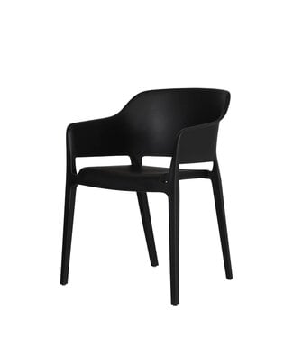 Feros Terrasstoel Giethoorn | Stapelbaar | Kunststof | Zwart