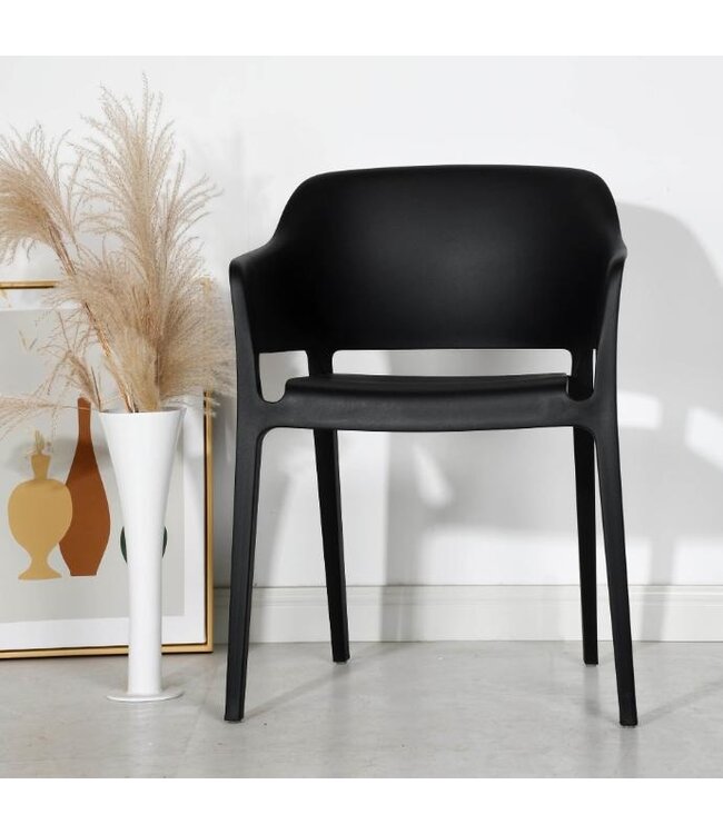 Terrasstoel Giethoorn | Stapelbaar | Kunststof | Zwart