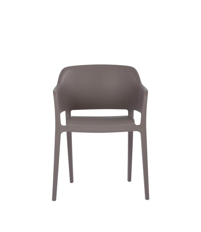 Terrasstoel Giethoorn | Stapelbaar | Kunststof | Warm grijs