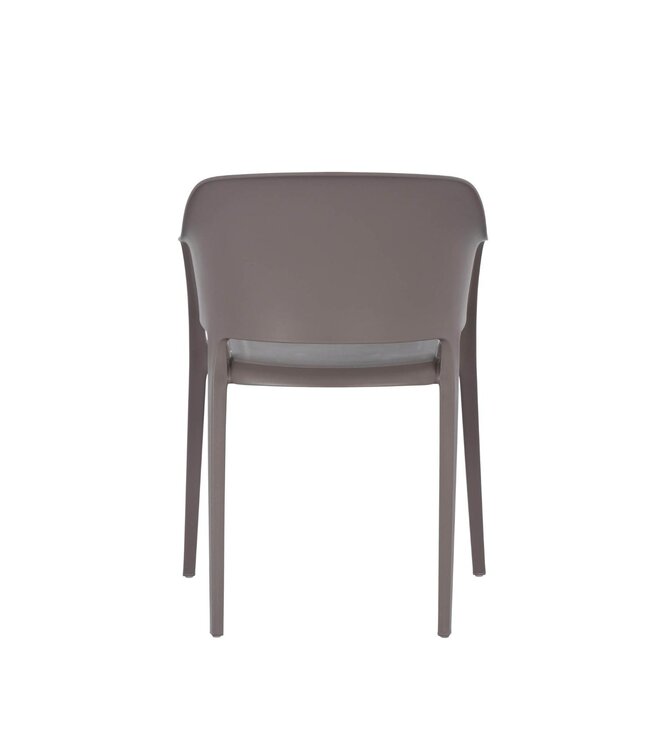 Terrasstoel Giethoorn | Stapelbaar | Kunststof | Warm grijs