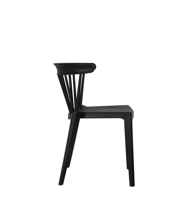 Terrasstoel Windson | Stapelbaar | Kunststof | Zwart