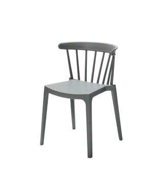 Feros Terrasstoel Windson | Stapelbaar | Kunststof | Grijsgroen