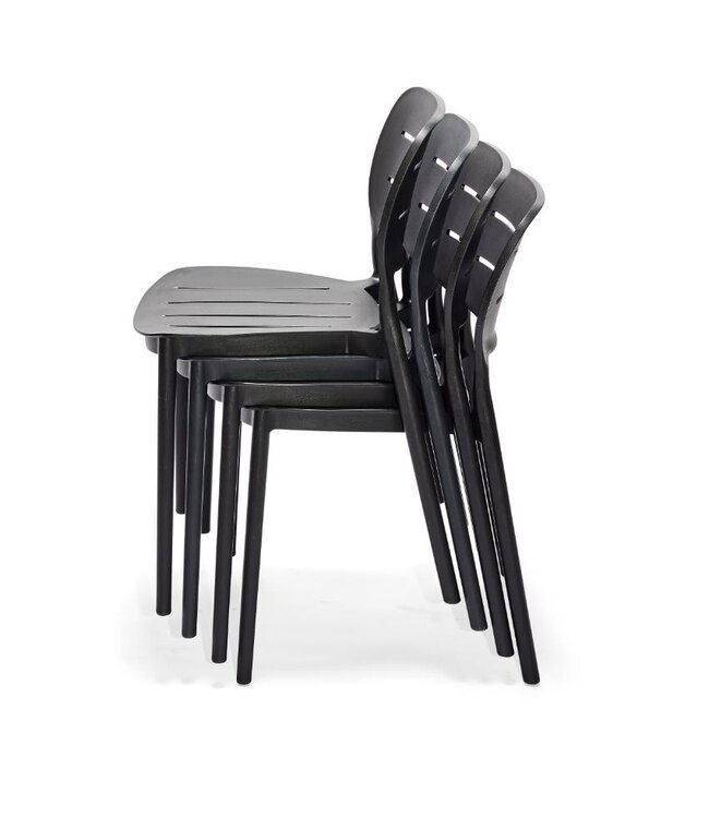 Terrasstoel Propi | Stapelbaar | Kunststof | Zwart