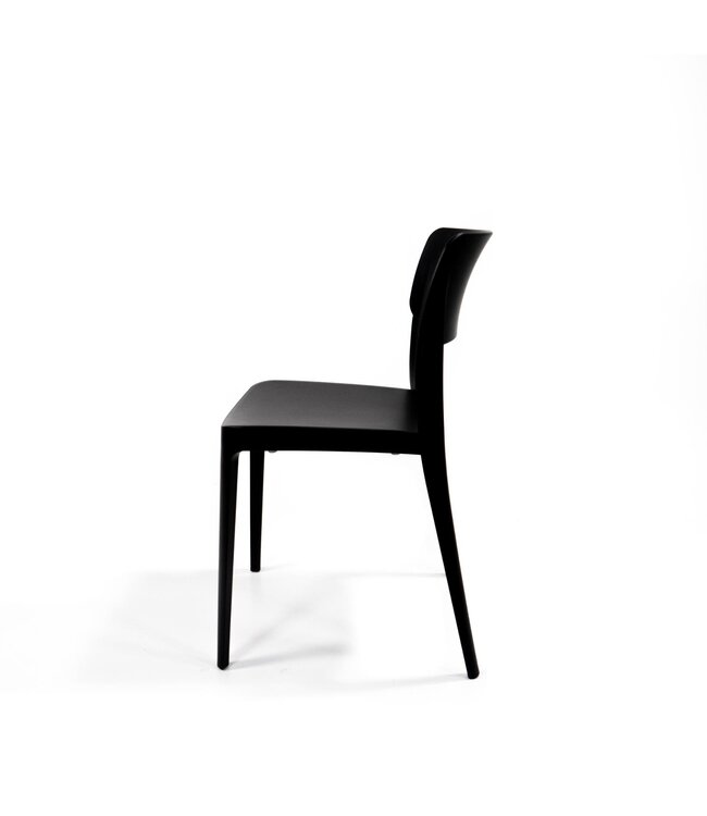 Terrasstoel Wing | Stapelbaar | Kunststof | Zwart