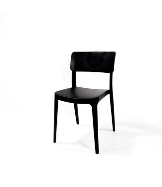 Feros Terrasstoel Wing | Stapelbaar | Kunststof | Zwart
