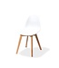 Feros Stoel Keeve | Stapelbaar | Kunststof | Wit / hout